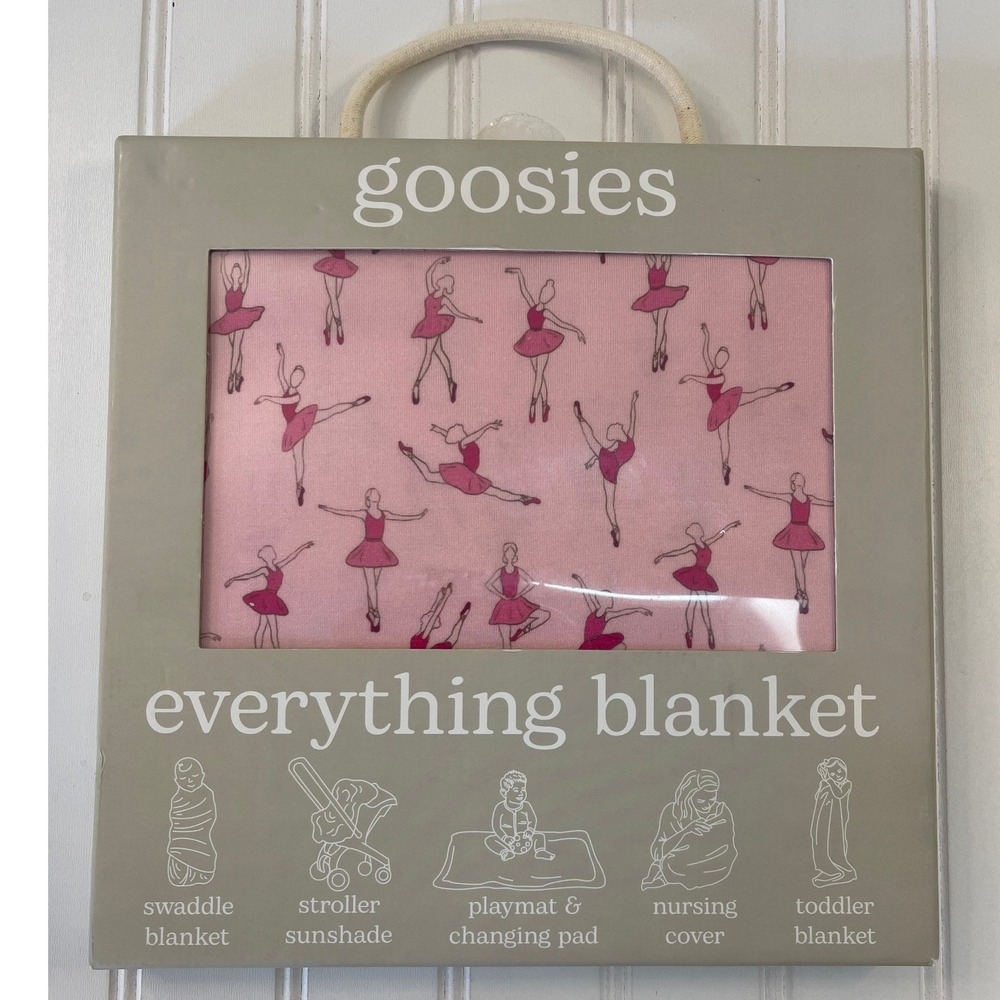 NEW Goosies Everything Blanket Ballet Pink Ballerina Bamboo Swaddle 46x46 NIB